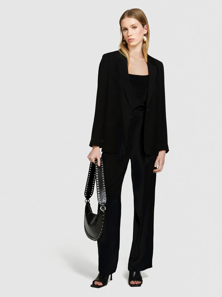 Single-breasted blazer - women's blazers - Black | Sisley image number 1